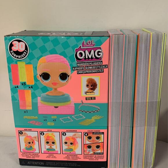 L.O.L. Surprise! O.M.G. Styling Head Neonlicious With 30 Surprises - 1 S… - Picture 4 of 6